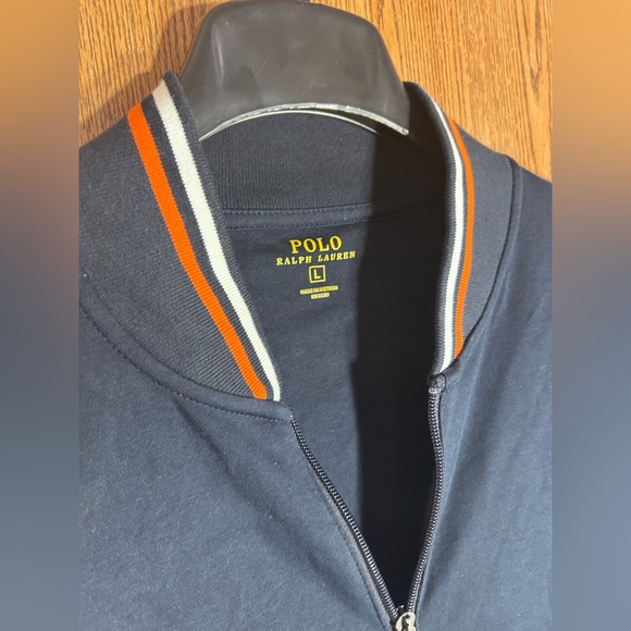 Ralph Lauren Double Knit Pinstripe Accented Bomber Jacket - Picture 3 of 6